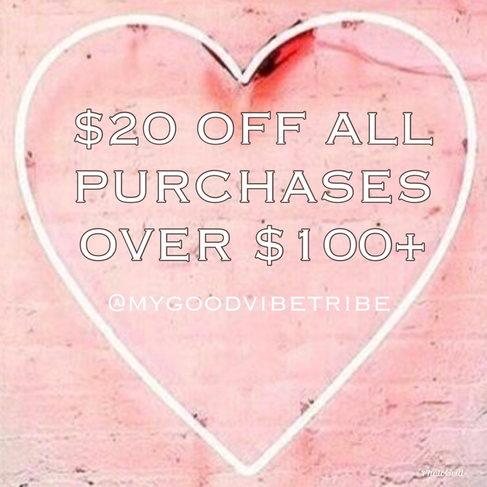 $20 OFF ALL $100+ PURCHASES